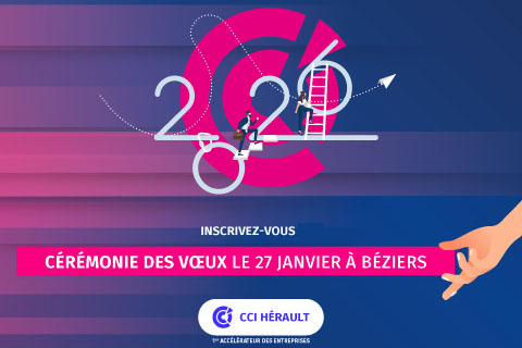 C&eacute;r&eacute;monie des V&oelig;ux 2026 de la CCI H&eacute;rault &agrave; B&eacute;ziers